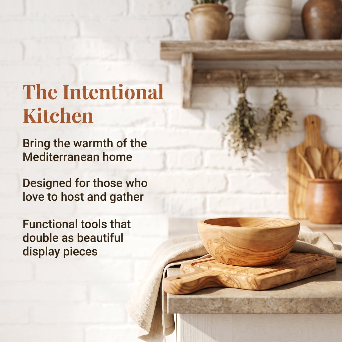 Mediterranean Olive Wood Ultimate Kitchen Collection