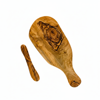 Olive Wood Bread & Butter Set. 2-Pcs view 1