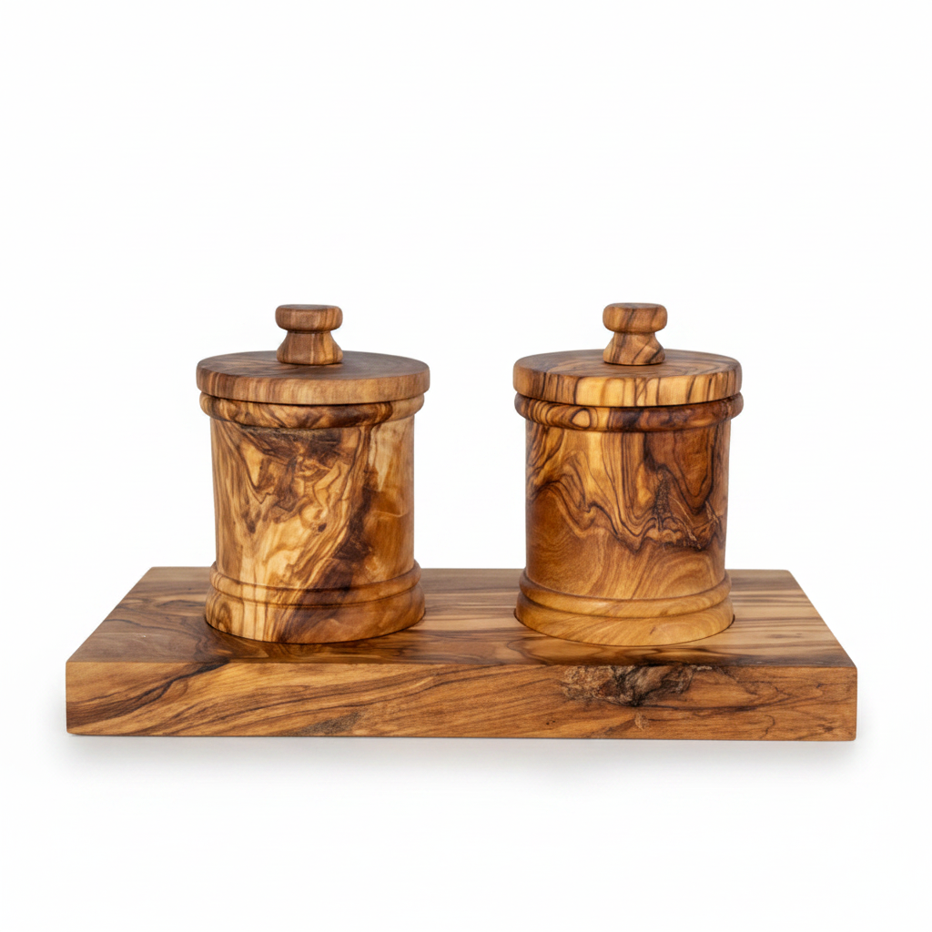 Olive Wood Canister Set