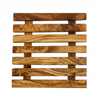 Olive Wood Pan Coaster Trivet view 1